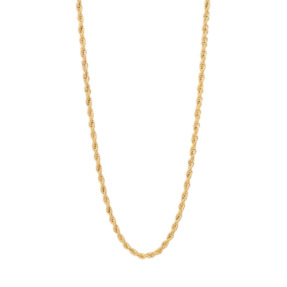 Adamans gold rope chain (4mm, 24”)